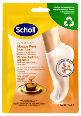 Scholl ExpertCare Nourishing Manuka Honey Foot Mask, 1 Pair