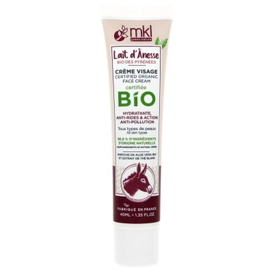 MKL Green Nature Lait d'Ânesse Bio des Pyrénées Crème Visage 40 ml