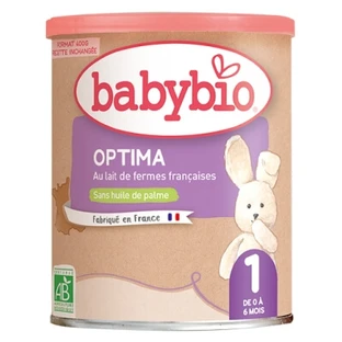 Babybio Optima 1 with Milk from French Farms, 0–6 Months, Organic, 400 g