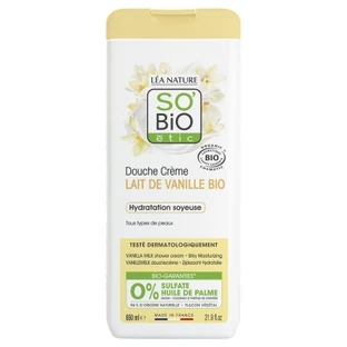 Crema de ducha de leche y vainilla ecológica «SO BIO étic» de Léa Nature, 650 ml