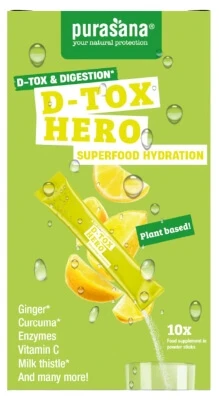 Purasana Superfood Hydration D-Tox Hero 10 Sticks