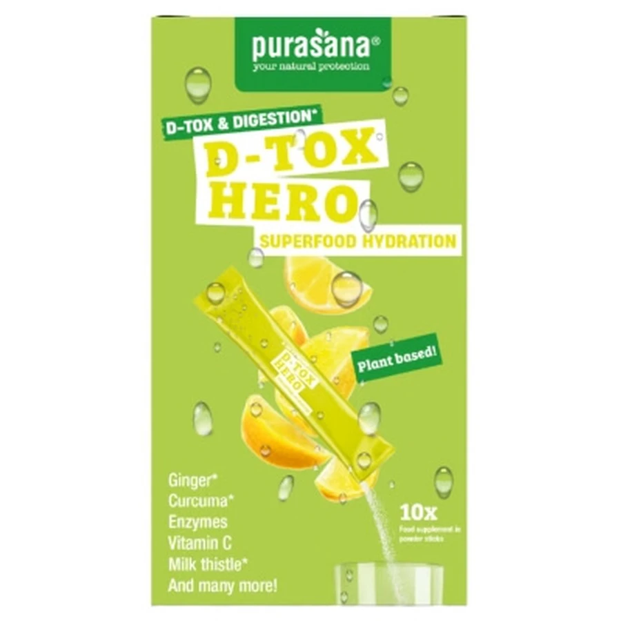 Purasana Superfood Hydration D-Tox Hero 10 Sticks
