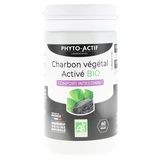 Phyto-Actif Organic Activated Vegetable Charcoal for Digestive Comfort, 60 Capsules