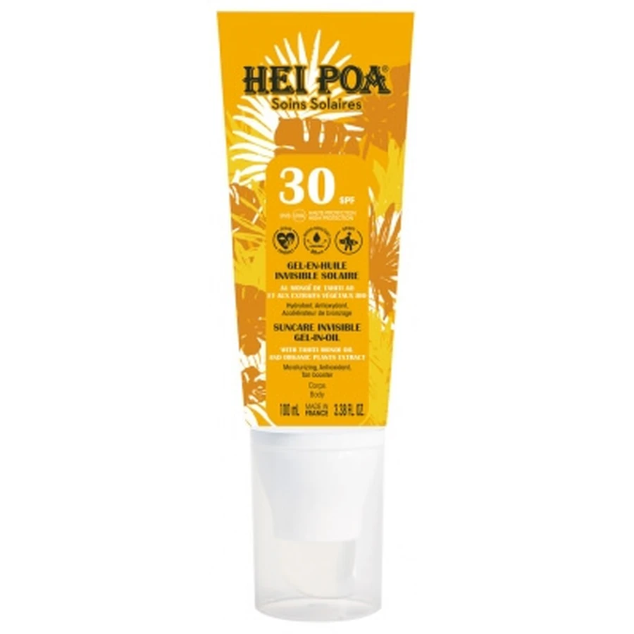 Hei Poa Unsichtbares Sonnenschutz-Gel-in-Öl LSF 30, 100 ml