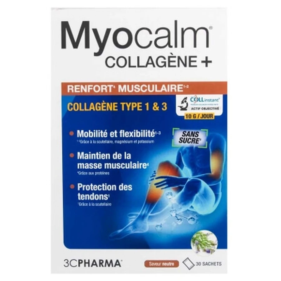 3C Pharma Myocalm Collageen + Spierondersteuning 30 zakjes 360 g