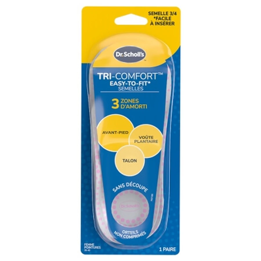 Scholl Tri-Comfort gemakkelijk aan te passen inlegzolen voor dames, 1 paar