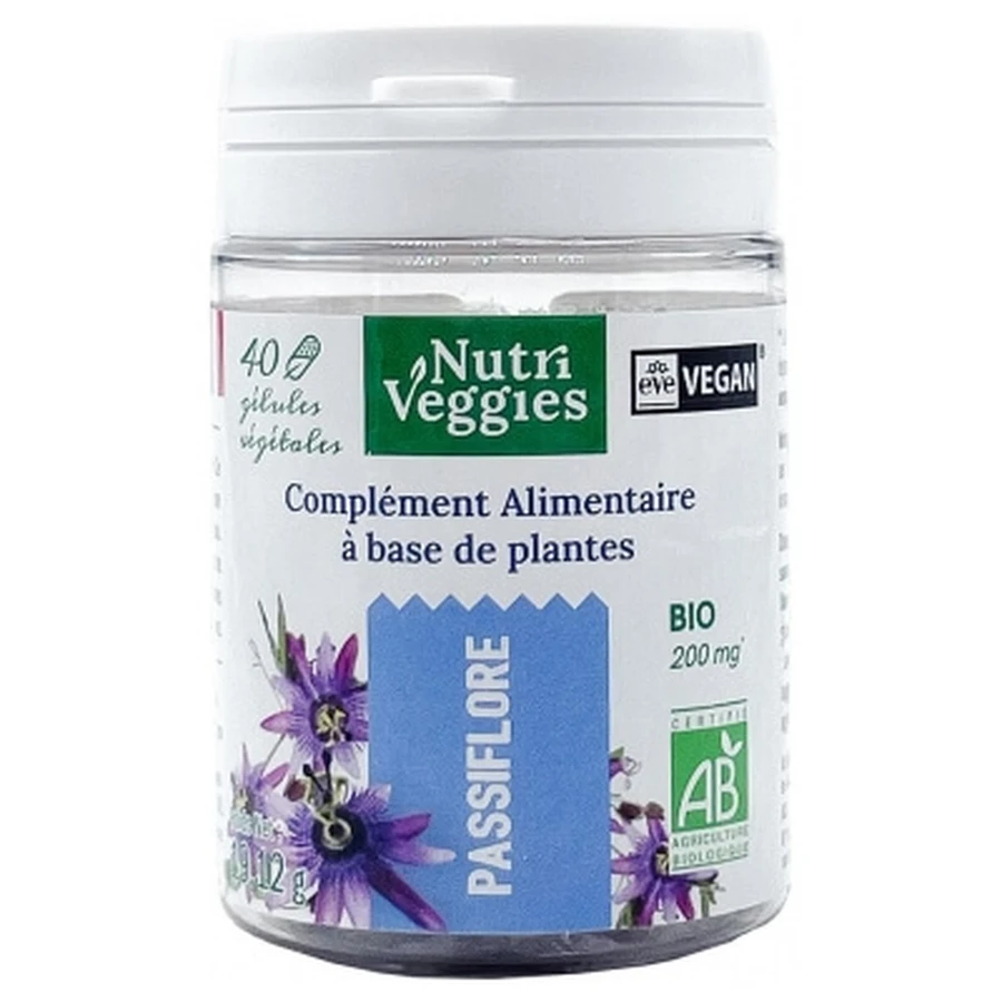 Nutriveggies Biologische Passiebloem 40 capsules