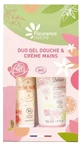 Fleurance Nature Biologische Rozenhandcrème 30 ml + Biologische douchegel met rozen en jasmijn 50 ml