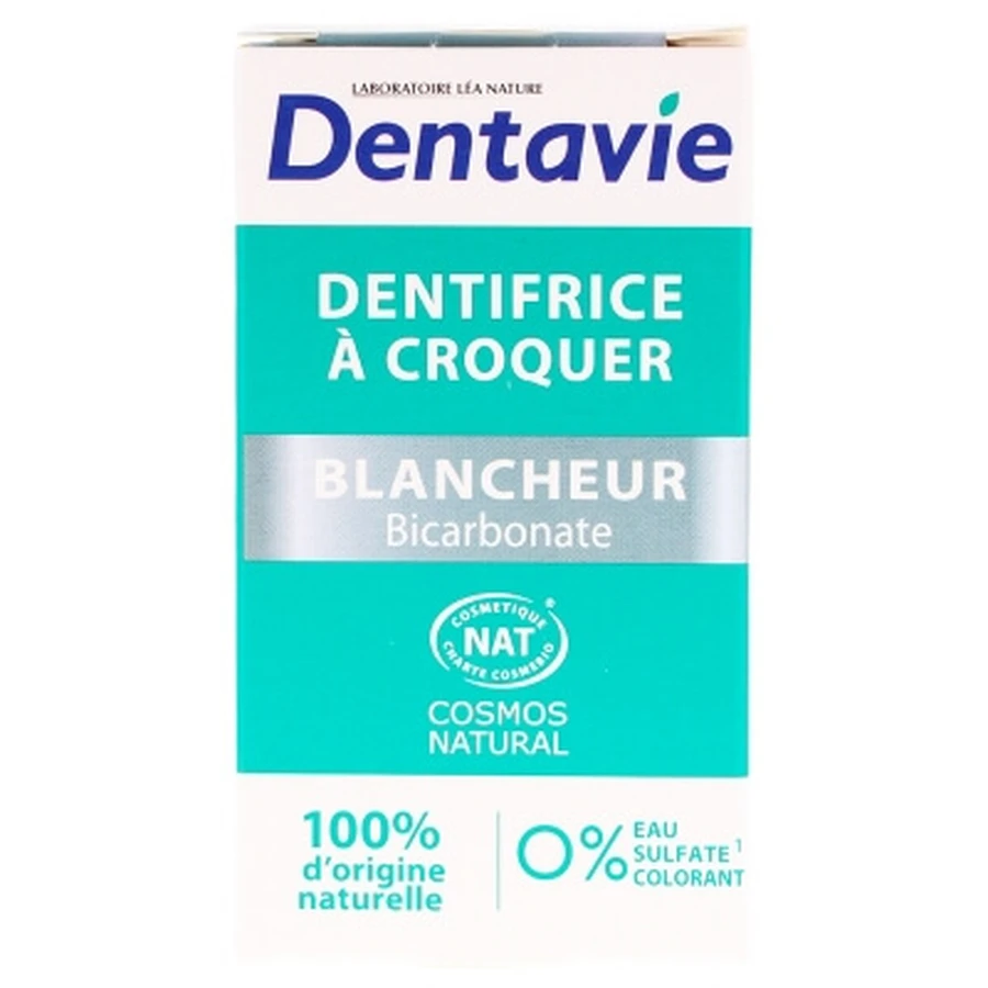 Dentavie kauwtabletten voor wittere tanden met zuiveringszout, 60 tabletten