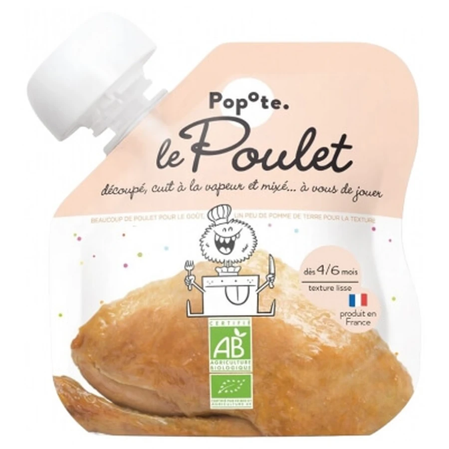 Popote Gourde Organic Chicken and Mashed Potatoes, 4–6 Months and Up, 60 g