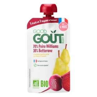 Good Goût: Pera Williams y remolacha, ecológico, para bebés a partir de 4 meses, 120 g