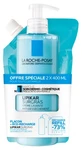 La Roche-Posay Lipikar Surgras Reinigungscreme gegen trockene Haut 400 ml + Öko-Nachfüllpackung 400 ml