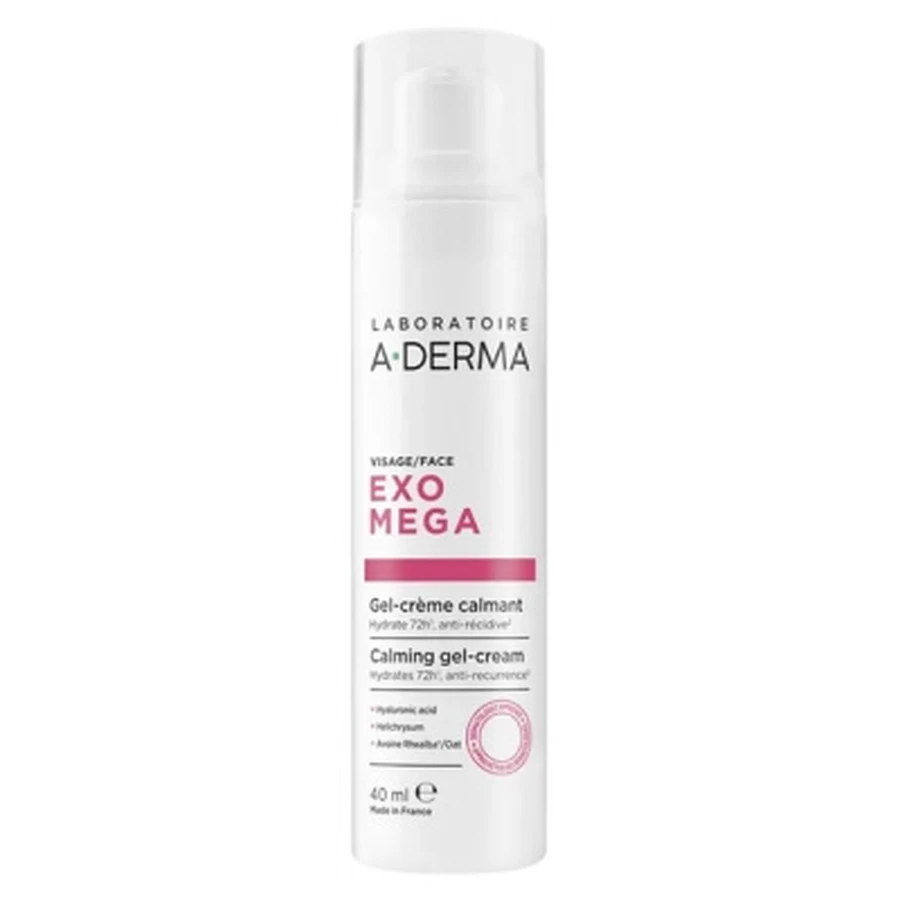 A-DERMA Exomega Control, crema-gel facial calmante, 40 ml