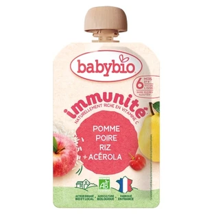 Babybio Immunity Apple, Pear, Rice, and Acerola for 6 Months and Up, Organic, 100 g