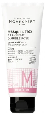Novexpert Magnesium Detox Mask with Organic Pink Clay Cream, 75 ml