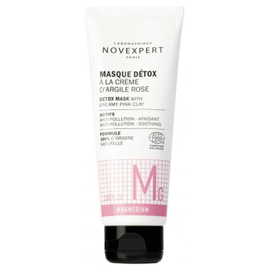 Novexpert Magnesium Detox Mask with Organic Pink Clay Cream, 75 ml