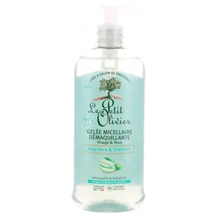 Gel limpiador micelar de aloe vera y té verde de Le Petit Olivier, 400 ml