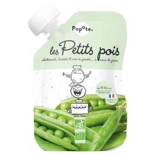 Popote Gourde Les Petits Pois: puré de guisantes, ecológico, para bebés de 4 a 6 meses en adelante, 120 g