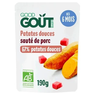 Good Goût Patates Douces Sauté de Porc dès 6 Mois Bio 190 g