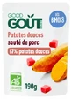 Good Goût Biologische roerbakschotel met zoete aardappel en varkensvlees, voor baby’s vanaf 6 maanden, 190 g