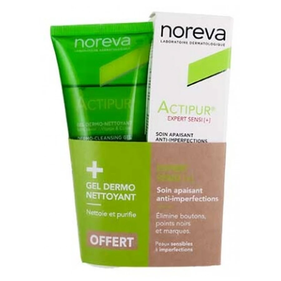 Noreva Actipur Expert Sensi[+] Beruhigende Anti-Unreinheiten-Pflege 30 ml + kostenloses Dermo-Reinigungsgel 100 ml