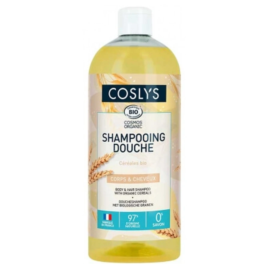 Coslys biologische shampoo en douchegel op basis van granen, 1 l