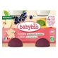 Babybio Apfel und schwarze Johannisbeere, ab 4 Monaten, Bio, 2 Gläschen à 130 g