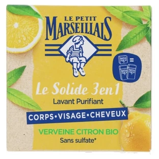 Le Petit Marseillais 3-in-1 Purifying Cleansing Bar, Lemon Verbena, 80 g