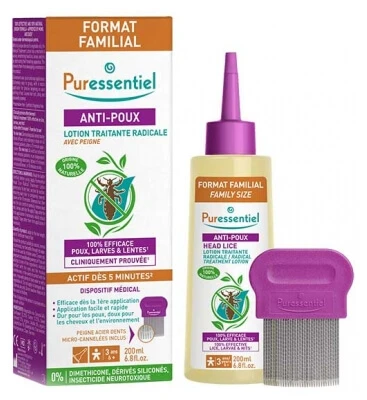 Puressentiel Anti-Lice Treatment Lotion 200 ml + Comb