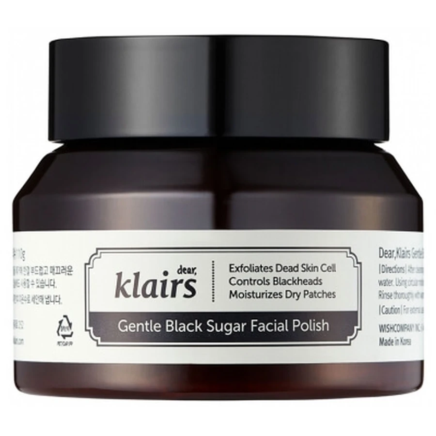 Exfoliante facial suave con azúcar negro de Klairs, 110 g
