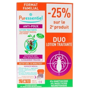 Puressentiel Anti-Lice Treatment Lotion 200 ml + Comb, Set of 2 x 200 ml