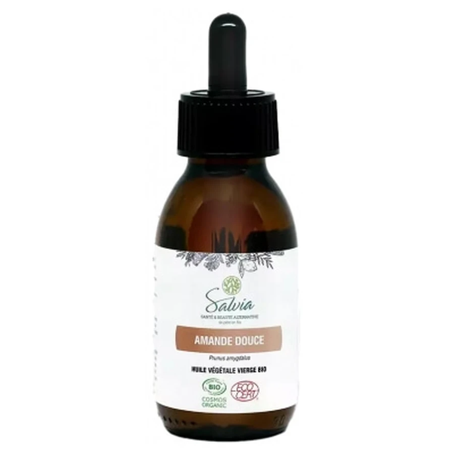 Salvia Nutrition Organic Virgin Sweet Almond Vegetable Oil 100 ml