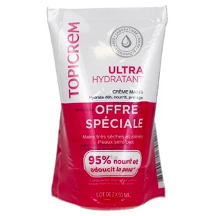 Crema de manos ultra hidratante Topicrem, paquete de 2 (50 ml cada una)