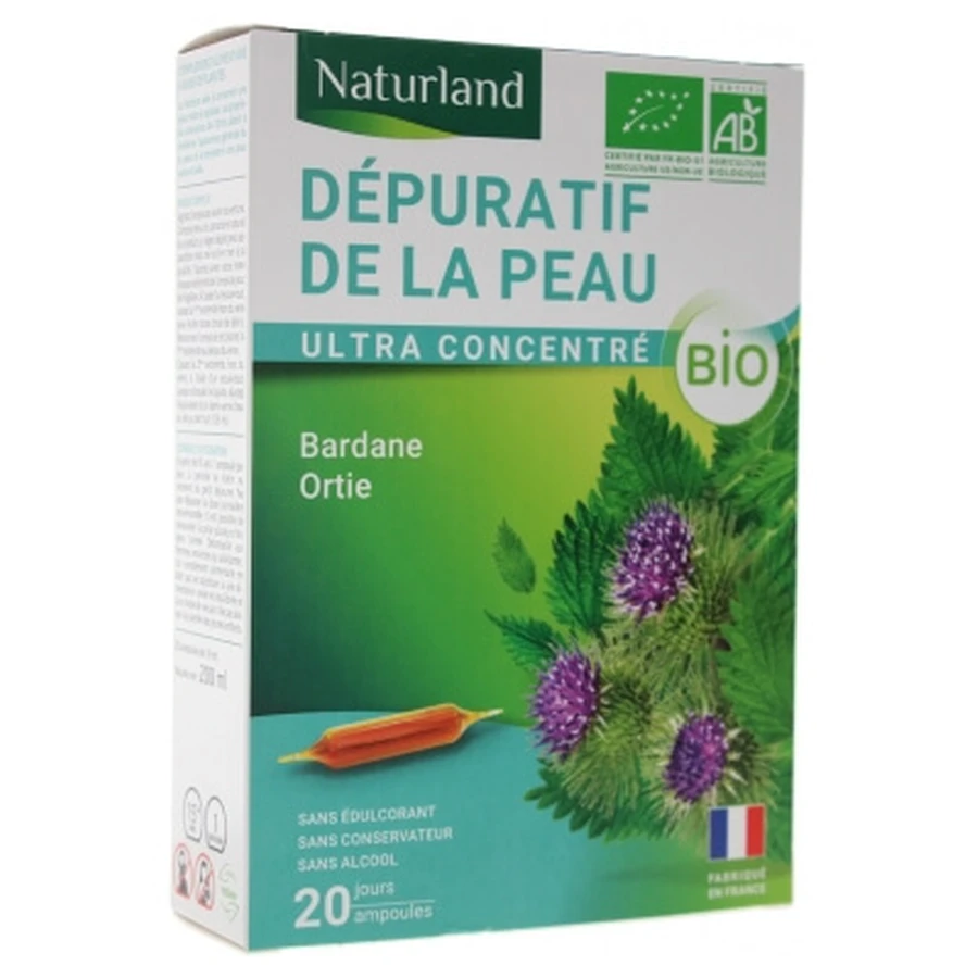 Naturland Bio-Hautreiniger, 20 Trinkampullen à 10 ml