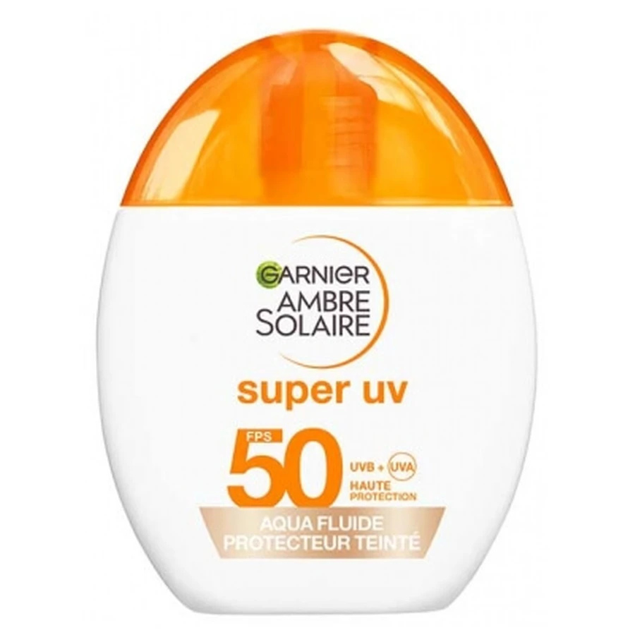 Garnier Ambre Solaire Super UV Aqua, crema solar con color SPF 50, 40 ml
