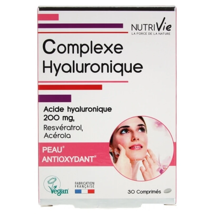 Complejo de ácido hialurónico de Nutrivie, 30 comprimidos