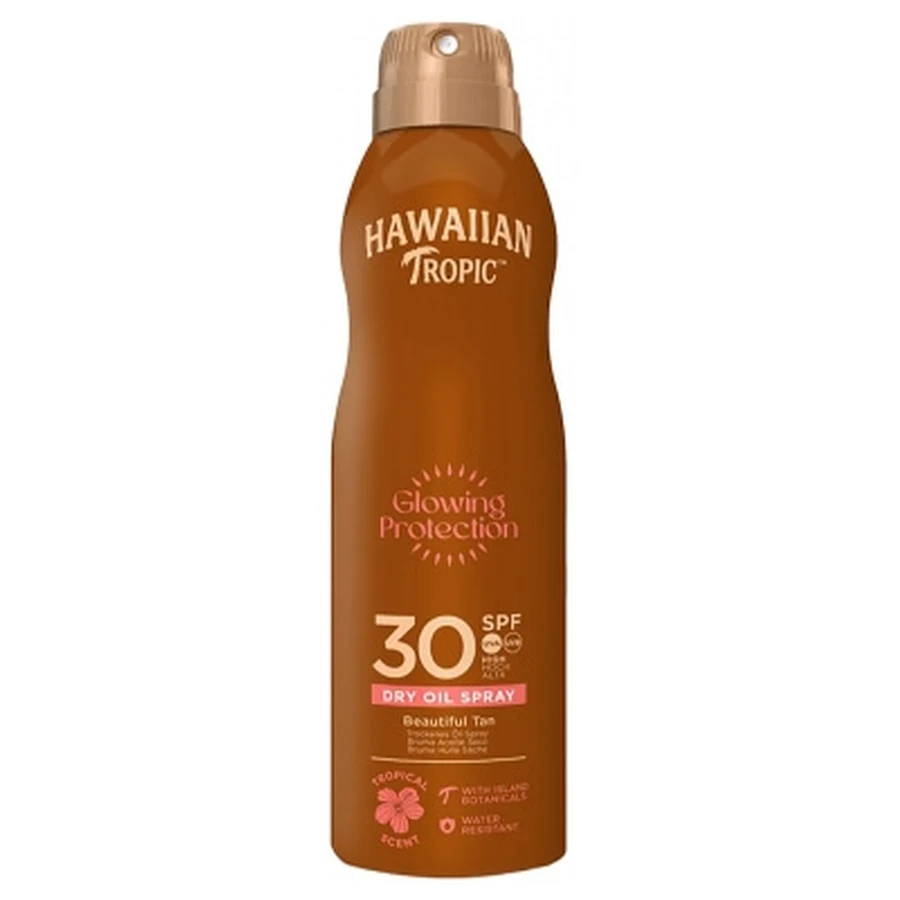 Hawaiian Tropic Glowing Protection, aceite en bruma SPF 30, 180 ml