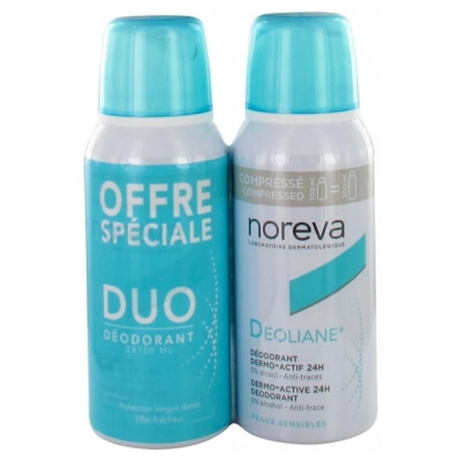 Noreva Deoliane 24-uurs Dermo-Active Deodorant, in staafvorm, 2-pack (elk 100 ml)