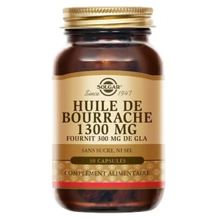 Aceite de borraja de Solgar, 1300 mg, 30 cápsulas