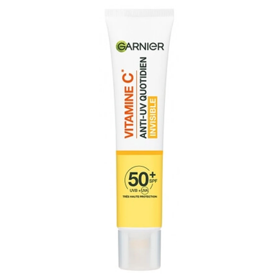 Garnier SkinActive Vitamin C Daily Anti-UV Fluid for Dark Spot Prevention, Invisible, SPF 50+, 40 ml
