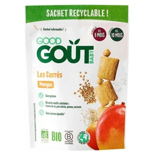 Cuadraditos de mango ecológicos de Good Goût, para bebés a partir de los 8 meses, 50 g