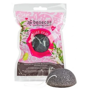 Benecos Natural Care Konjac-Schwamm mit Bambuskohle für fettige Haut