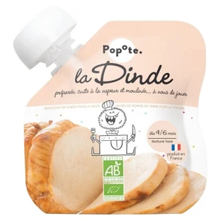 Popote Gourde: puré de pavo ecológico para bebés, a partir de los 4-6 meses, 60 g