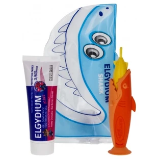 Elgydium Shark-reisset voor kinderen van 3 tot en met 6 jaar