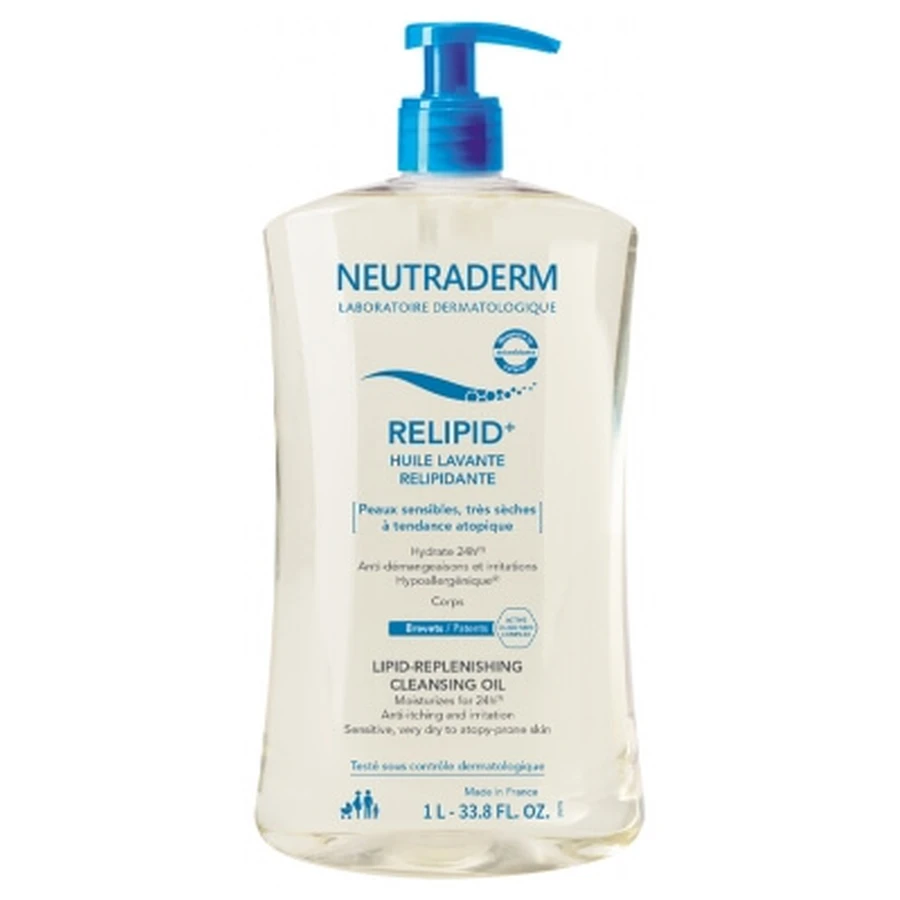 Neutraderm Relipid+ Aceite limpiador reponedor de lípidos, 1 L