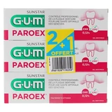 Pasta de dientes GUM Paroex Gel, paquete de 3 (75 ml cada una)