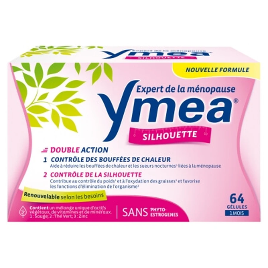 Ymea Menopause: Hitzewallungen und Körperkontur, 64 Kapseln