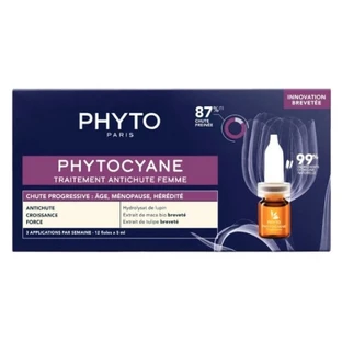 Phyto Phytocyane Progressive Hair Loss Treatment for Women, 12 x 5 ml