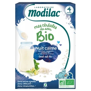 Modilac My Organic Abendmüsli, ab dem 4. Lebensmonat, „Peaceful Night“, 250 g