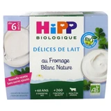 HiPP Milk Delights con requesón natural azucarado, a partir de los 6 meses, ecológico, 4 tarros